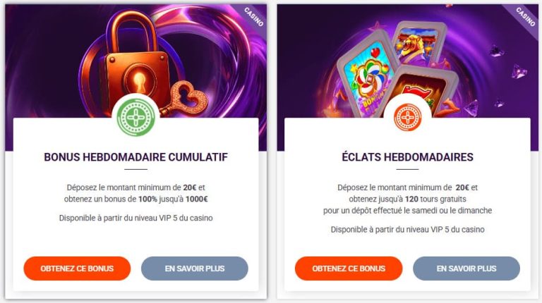 TonyBet Casino bonus hebdomadaire