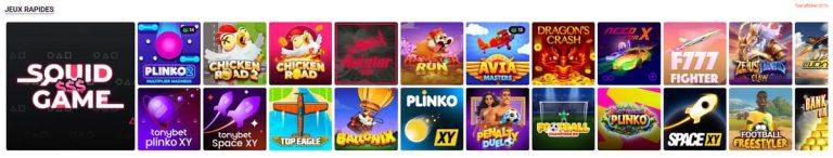 TonyBet Casino jeux