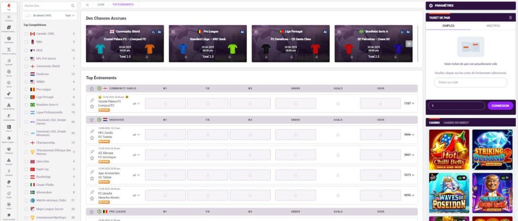 TonyBet Casino paris sportifs